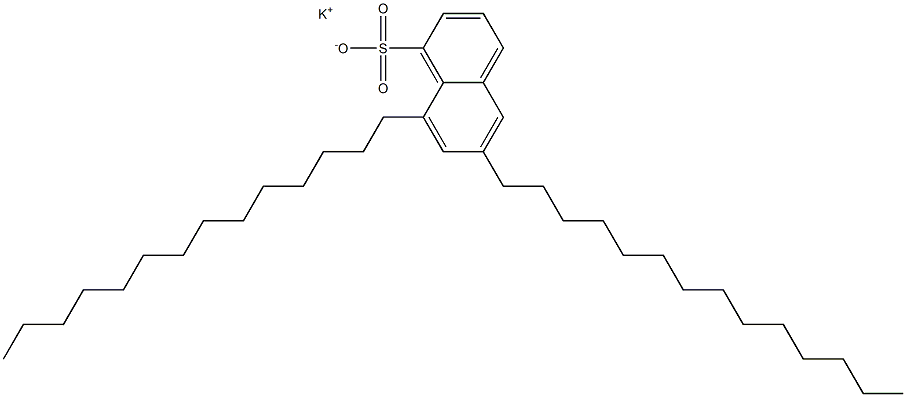 6,8-Ditetradecyl-1-naphthalenesulfonic acid potassium salt Struktur