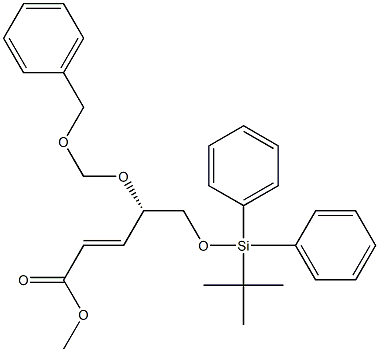 (4S,2E)-5-[(tert-Butyldiphenylsilyl)oxy]-4-(benzyloxymethoxy)-2-pentenoic acid methyl ester Struktur