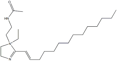 1-[2-(Acetylamino)ethyl]-1-ethyl-2-(1-tetradecenyl)-2-imidazoline-1-ium Struktur