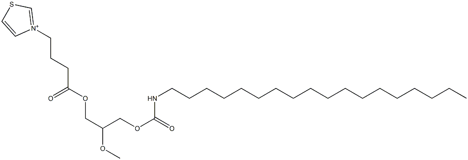 3-[4-[2-Methoxy-3-[[(octadecylamino)carbonyl]oxy]propyloxy]-4-oxobutyl]thiazol-3-ium Struktur