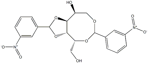 2-O,6-O:3-O,4-O-Bis(3-nitrobenzylidene)-L-glucitol Struktur