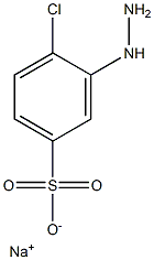 4-Chloro-3-hydrazinobenzenesulfonic acid sodium salt Struktur