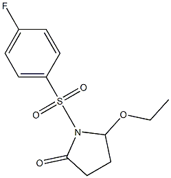 5-Ethoxy-1-[[4-fluorophenyl]sulfonyl]pyrrolidin-2-one Struktur