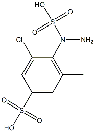 3-Chloro-5-methyl-4-(2-sulfohydrazino)benzenesulfonic acid Struktur