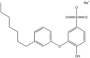 6-Hydroxy-3'-heptyl[oxybisbenzene]-3-sulfonic acid sodium salt Struktur