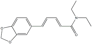 N,N-Diethyl-5-(3,4-methylenebisoxyphenyl)-2,4-pentadienamide Struktur