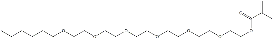 Methacrylic acid 2-[2-[2-[2-[2-[2-(hexyloxy)ethoxy]ethoxy]ethoxy]ethoxy]ethoxy]ethyl ester Struktur