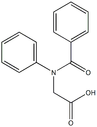 N-Phenyl-N-benzoylglycine Struktur