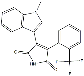 3-(1-Methyl-1H-indol-3-yl)-4-(2-trifluoromethylphenyl)-1H-pyrrole-2,5-dione Struktur