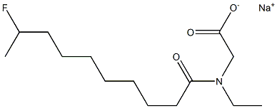 N-Ethyl-N-(9-fluorodecanoyl)glycine sodium salt Struktur