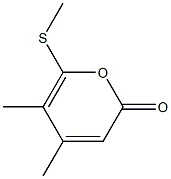 4,5-Dimethyl-6-(methylthio)-2-pyrone Struktur