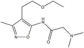 N-[4-(2-Ethoxyethyl)-3-methyl-5-isoxazolyl]-2-(dimethylamino)acetamide Struktur