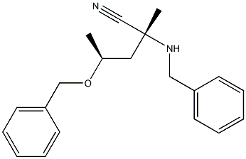 (2R,4S)-2-(Benzylamino)-4-(benzyloxy)-2-methylpentanenitrile Struktur