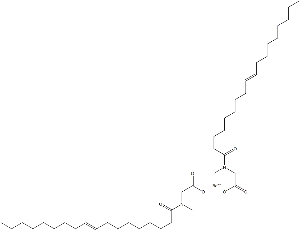 Bis[N-methyl-N-(9-octadecenoyl)glycine]barium salt Struktur