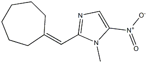 1-Methyl-2-(cycloheptylidenemethyl)-5-nitro-1H-imidazole Struktur