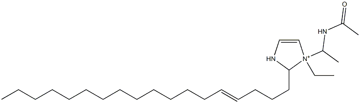 1-[1-(Acetylamino)ethyl]-1-ethyl-2-(4-octadecenyl)-4-imidazoline-1-ium Struktur