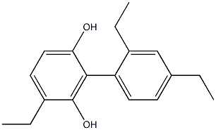 4-Ethyl-2-(2,4-diethylphenyl)benzene-1,3-diol Struktur