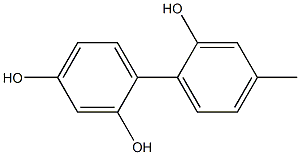 4'-Methyl-1,1'-biphenyl-2,2',4-triol Struktur