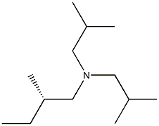 [S,(+)]-N,N-Diisobutyl-2-methyl-1-butanamine Struktur