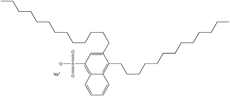 3,4-Ditridecyl-1-naphthalenesulfonic acid sodium salt Struktur