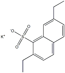 2,7-Diethyl-1-naphthalenesulfonic acid potassium salt Struktur