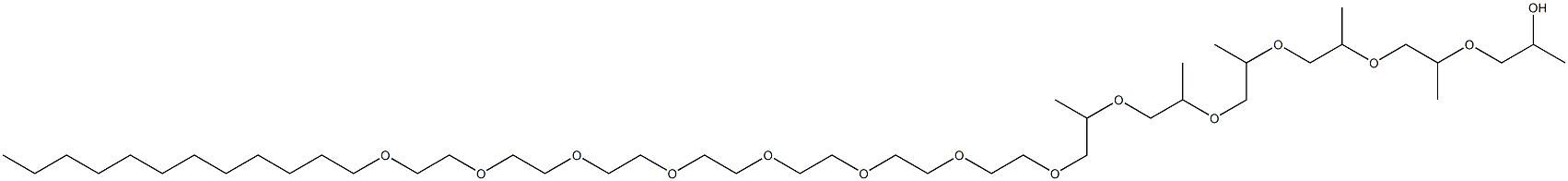 1,4,7,10,13,16-Hexamethyl-3,6,9,12,15,18,21,24,27,30,33,36,39-tridecaoxahenpentacontan-1-ol Struktur