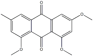 1,6,8-Trimethoxy-3-methyl-9,10-anthraquinone Struktur