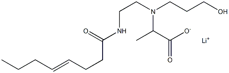 2-[N-(3-Hydroxypropyl)-N-[2-(4-octenoylamino)ethyl]amino]propionic acid lithium salt Struktur