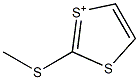 2-(Methylthio)-1-thia-3-thionia-2,4-cyclopentadiene Struktur