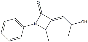 4-Methyl-1-phenyl-3-[(E)-2-hydroxypropylidene]azetidin-2-one Struktur