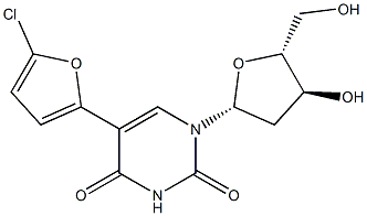 5-(5-Chloro-2-furanyl)-2'-deoxyuridine Struktur