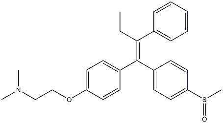 (Z)-1-[4-[2-(Dimethylamino)ethoxy]phenyl]-1-(4-(methylsulfinyl)phenyl)-2-phenyl-1-butene Struktur