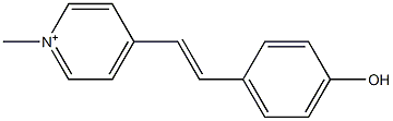 1-Methyl-4-[2-(4-hydroxyphenyl)ethenyl]pyridinium Struktur