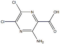 3-Amino-5,6-dichloropyrazine-2-carboxylic acid Struktur