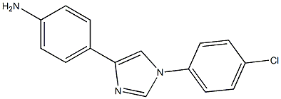 4-[1-[4-Chlorophenyl]-1H-imidazol-4-yl]aniline Struktur