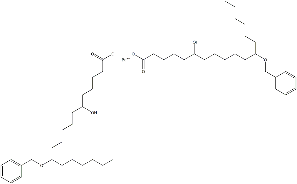 Bis(12-benzyloxy-6-hydroxystearic acid)barium salt Struktur