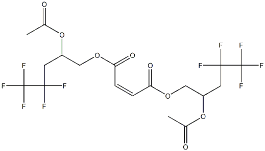 Maleic acid bis(2-acetyloxy-4,4,5,5,5-pentafluoropentyl) ester Struktur