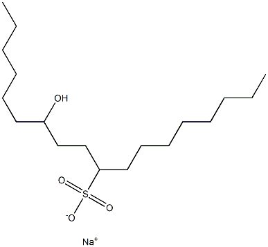 12-Hydroxyoctadecane-9-sulfonic acid sodium salt Struktur