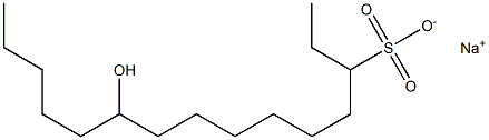 10-Hydroxypentadecane-3-sulfonic acid sodium salt Struktur