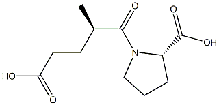 1-[(2R)-2-Methyl-4-carboxybutyryl]proline Struktur