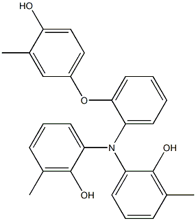 N,N-Bis(2-hydroxy-3-methylphenyl)-2-(4-hydroxy-3-methylphenoxy)benzenamine Struktur