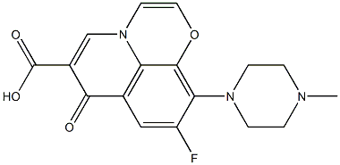 9-Fluoro-10-(4-methylpiperazino)-7-oxo-7H-pyrido[1,2,3-de]-1,4-benzoxazine-6-carboxylic acid Struktur