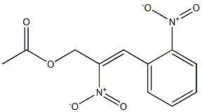 Acetic acid 2-nitro-3-[2-nitrophenyl]-2-propenyl ester Struktur