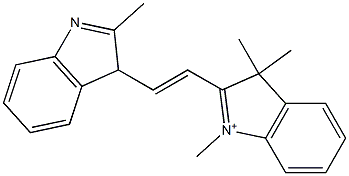 1,3,3-Trimethyl-2-[2-(2-methyl-3H-indol-3-yl)vinyl]-3H-indolium Struktur