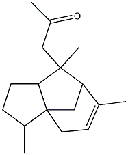 3-(2,3,4,7,8,8a-Hexahydro-3,6,8-trimethyl-1H-3a,7-methanoazulen-8-yl)-2-propanone Struktur