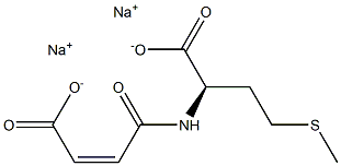 (R)-2-[[(Z)-3-Carboxy-1-oxo-2-propenyl]amino]-4-(methylthio)butyric acid disodium salt Struktur