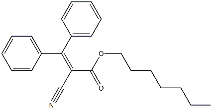 2-Cyano-3,3-diphenylpropenoic acid heptyl ester Struktur