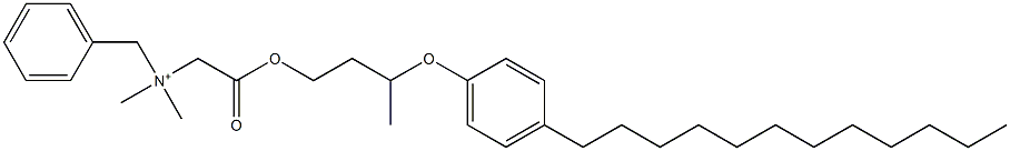 N,N-Dimethyl-N-benzyl-N-[[[3-(4-dodecylphenyloxy)butyl]oxycarbonyl]methyl]aminium Struktur