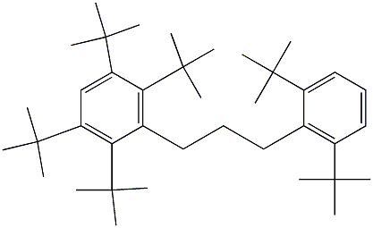 1-(2,3,5,6-Tetra-tert-butylphenyl)-3-(2,6-di-tert-butylphenyl)propane Struktur