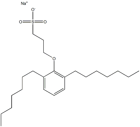 3-(2,6-Diheptylphenoxy)propane-1-sulfonic acid sodium salt Struktur